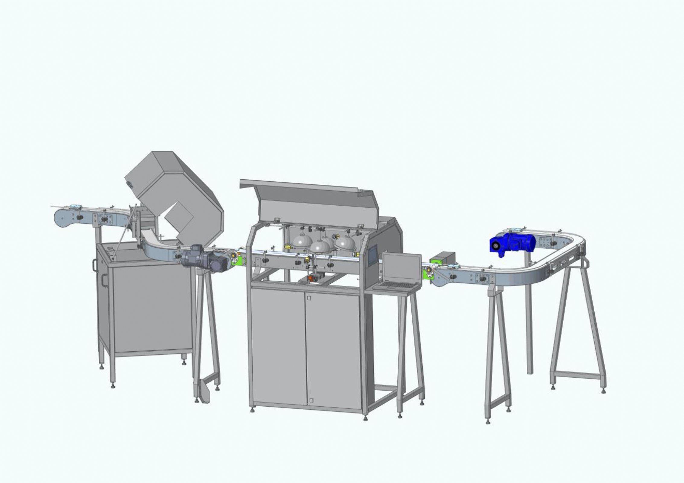 Machine for vision inspection of cans