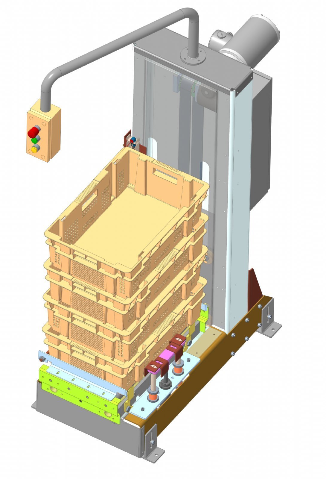 Production and assembly of two lifting platforms, input and output